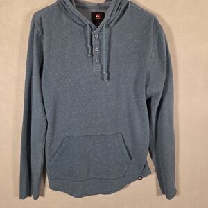 Quiksilver hoodie, featuring a button-up henley-style neckline (P430)